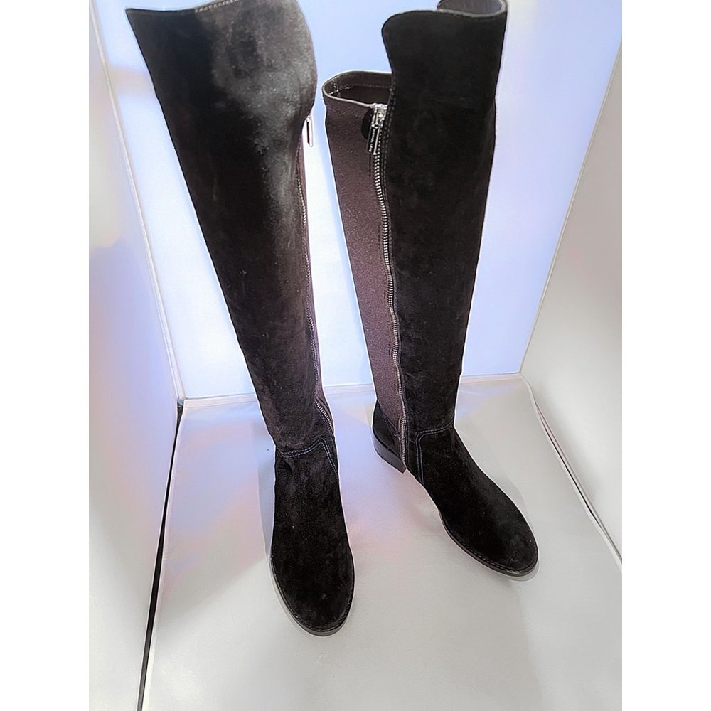 Michael Kors Black Suede Rider Boot